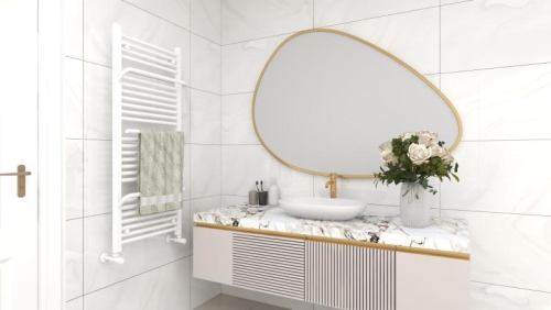 AREZZO design SMART WHITE 1200x500 mm törölközőszárítós radiátor AR-SM12050W