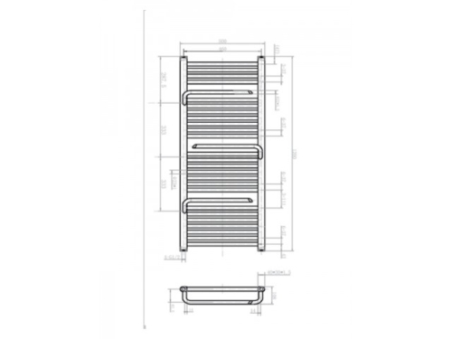 AREZZO design SMART WHITE 1200x500 mm törölközőszárítós radiátor AR-SM12050W