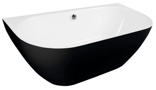 Sapho POLYSAN PAGODA 170x85 cm szabadon álló kád, fehér/matt fekete 10281