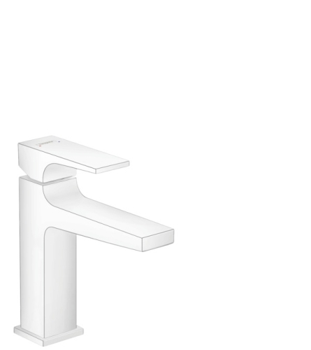 Hansgrohe Metropol egykaros mosdócsaptelep 110 push-open lefolyóval, matt fehér 32507700