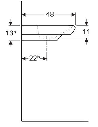 Geberit myDay 100x48 cm mosdó Keratect felülettel 125400600