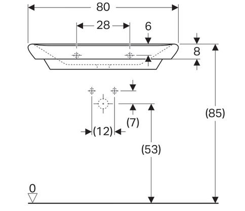 Geberit myDay 80x48 cm mosdó Keratect felülettel 125480600