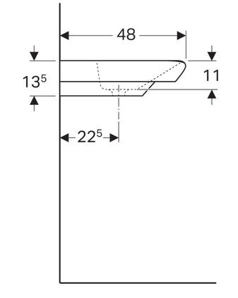 Geberit myDay 80x48 cm mosdó Keratect felülettel 125480600
