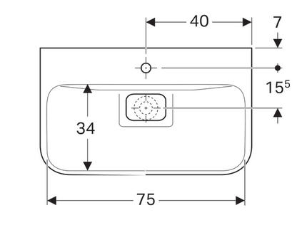 Geberit myDay 80x48 cm mosdó Keratect felülettel 125480600