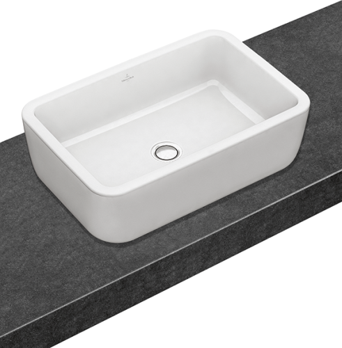 Villeroy and Boch Architectura 60x40 cm ráültethető mosdó, túlfolyóval CeramicPlus felülettel 412760R1 (4127 60 R1)