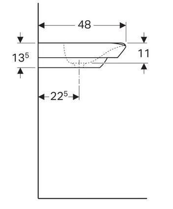 Geberit myDay 130x48 cm mosdó Keratect felülettel 135430600