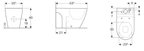 Geberit iCon monoblokkos WC csésze, Rimfree 200460000
