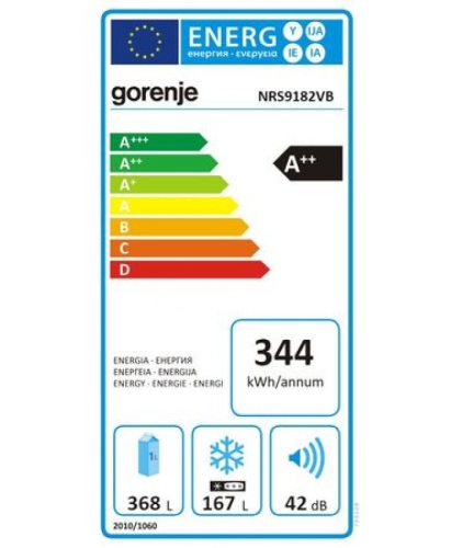 Gorenje NRS9182VB side by side hűtőszekrény (733128)