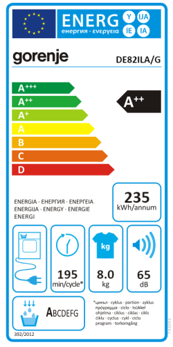 Gorenje DE82ILA/G hőszívattyús szárítógép