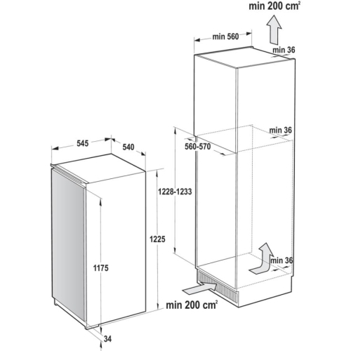Gorenje RI4121E1 beépíthető hűtőszekrény