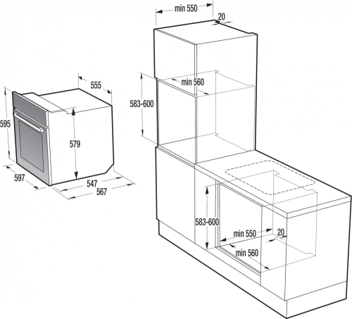 Gorenje BO758A47XG beépíthető sütő (731933)