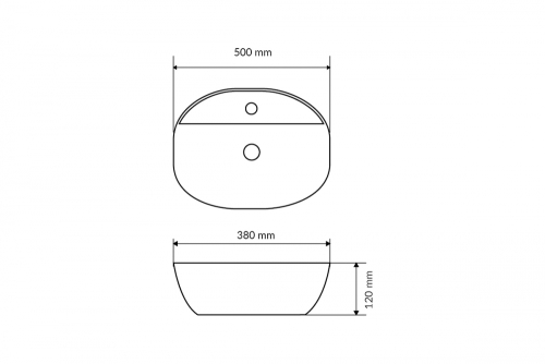 Actima Ronity 50S pultra ültethető mosdó 50x38 cm CEAC.2901.500.WH