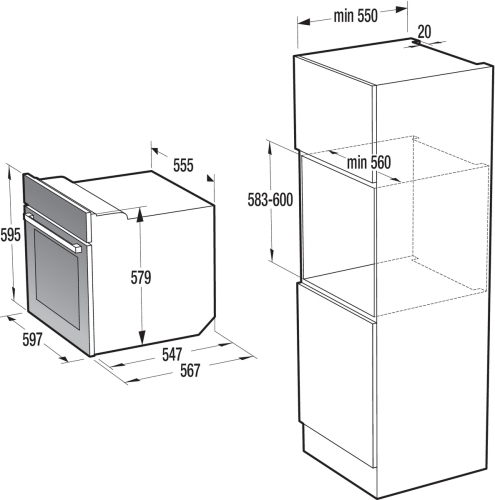 Gorenje BO747A33XG beépíthető sütő (731937)