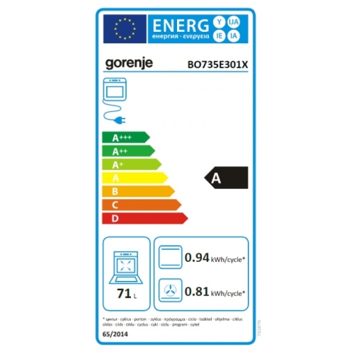 Gorenje BO735E301X beépíthető sütő (732870)