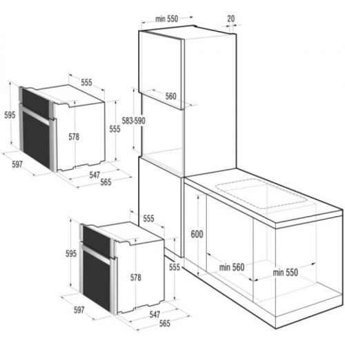 Gorenje BO735E20B beépíthető sütő (732837)