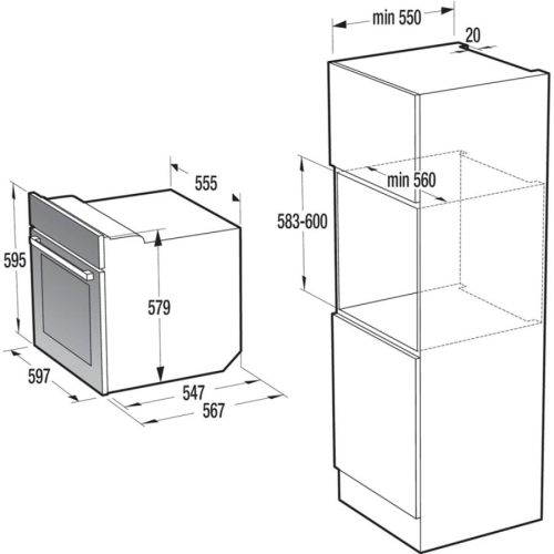 Gorenje BO7732CLI beépíthető sütő (732963)