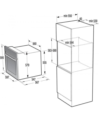 Gorenje BO76SYB beépíthető sütő (733271)