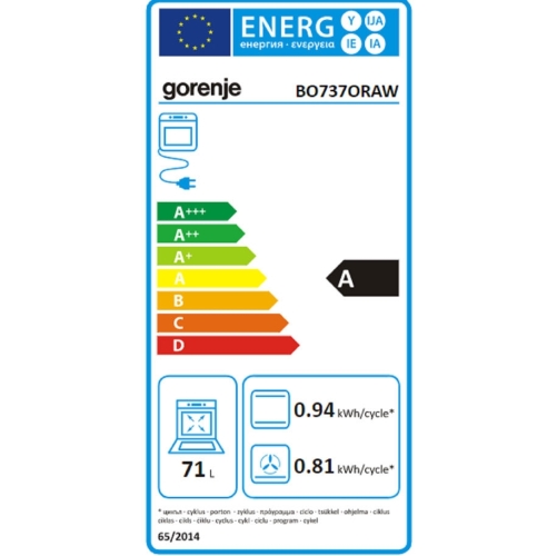 Gorenje BO737ORAW beépíthető sütő
