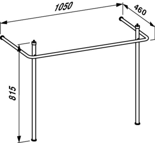 Laufen mosdóállvány, törölközőtartóval a 813966 mosdóhoz H3859610040001