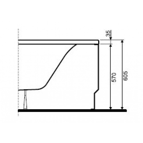 Kolo ELIPSO 160x100 kádhoz előlap, jobbos PWA0660000