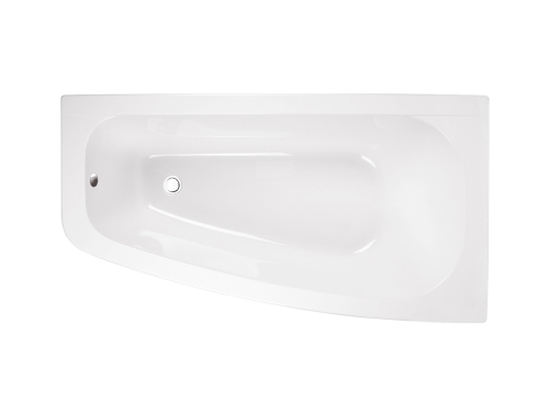 Besco LUNA 150x80 cm jobbos aszimmetrikus kád, fehér WAL-150-NP