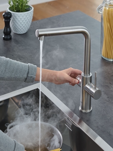 Grohe Red Duo csaptelep és kombi bojler L méret (7 liter), supersteel 30325DC1
