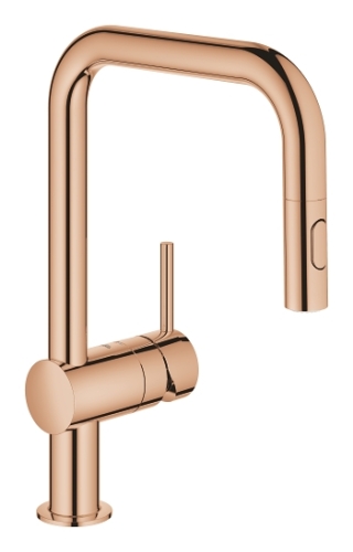 Grohe Minta egykaros mosogató csaptelep kihúzható zuhanyfejjel, warm sunset 32322DA2