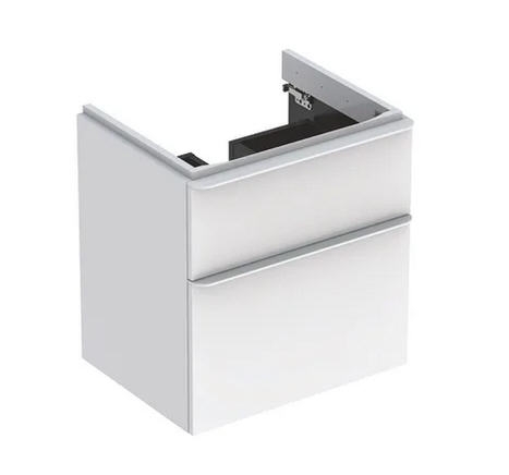 Geberit Smyle Square alsó szekrény mosdóhoz, két fiókkal Magasfényű bevonat/Fehér 500.352.00.1