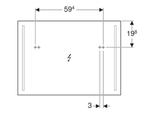 Geberit Option tükör világítással, 90x65 cm 500.589.00.1