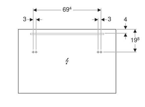Geberit Option tükör világítással, 100x65 cm 500.584.00.1