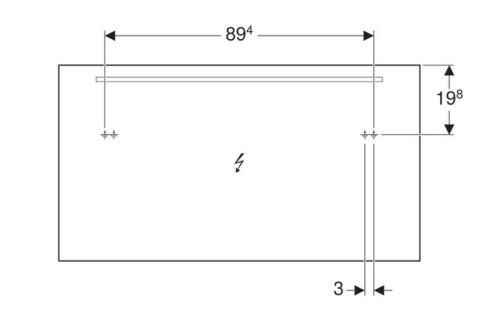Geberit Option tükör világítással, 120x65 cm 500.585.00.1