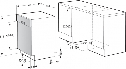 Gorenje GI52010X beépíthető mosogatógép