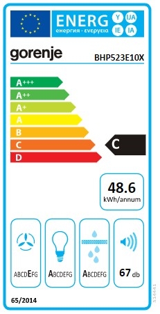 Gorenje BHP523E10X beépíthető teleszkópos páraelszívó (514441)