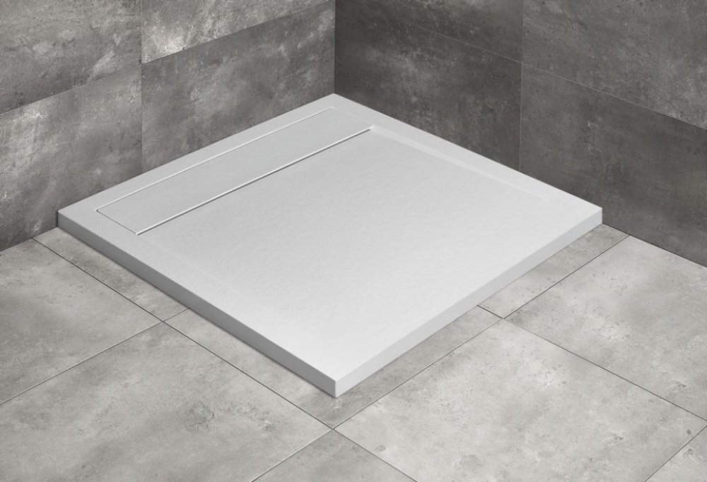 Radaway Teos C 100x100 cm szögletes öntöttmárvány zuhanytálca, fehér HTC100100-04