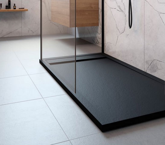 Radaway Teos F 180x100 cm szögletes öntöttmárvány zuhanytálca, antracit HTF180100-64