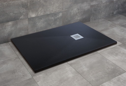 Radaway Kios F 150x90 cm szögletes öntöttmárvány zuhanytálca, fekete KF1590-54