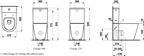 Laufen KARTELL BY LAUFEN  rimless monoblokkos wc csésze H8243310000001