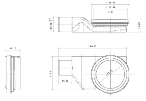 Pestan CONFLUO Slim line zuhanyfolyóka, 950 mm 13000303