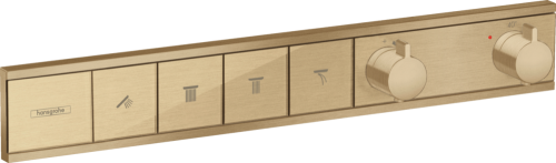 Hansgrohe RainSelect Termosztát falsík alatti szereléshez, 4 fogyasztóhoz, szálcsiszolt bronz 15382140