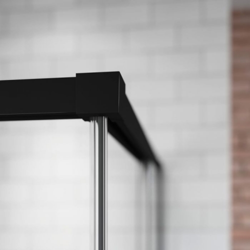 Radaway Idea Black KDD szögletes fekete zuhanykabin 120 cm (csak a jobbos fél) 387064-54-01R