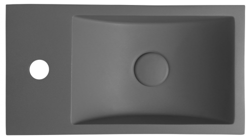 Sapho CREST SMALL 40x22cm beton mosdó, balos, antracit AR405