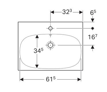 Geberit Acanto 65x48,2 cm mosdó 500.621.01.2