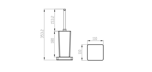 Wellis Capri álló wc kefe WE00131