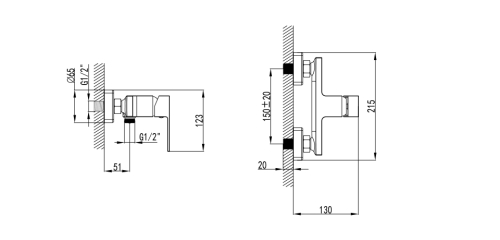 Wellis Mamba zuhany csaptelep, matt fekete ACS0273
