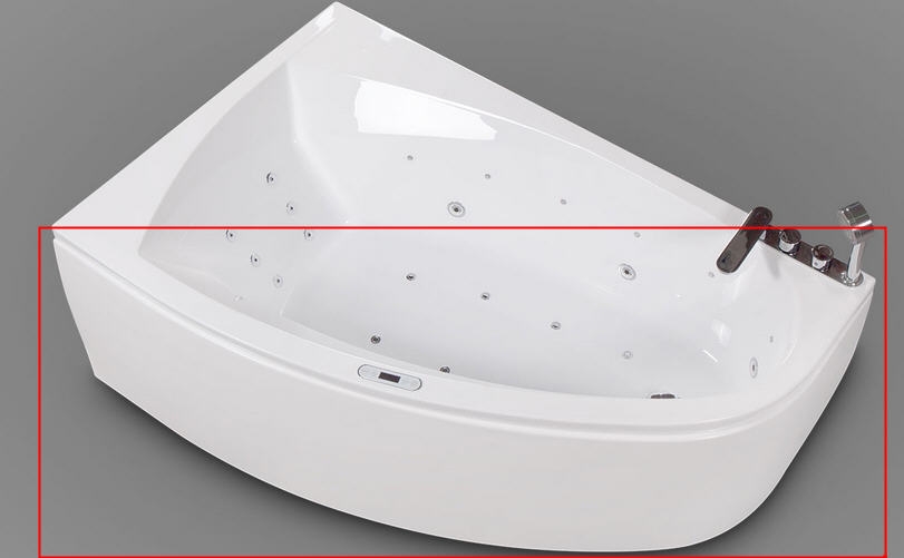 Wellis Matana160x100 cm-es aszimmetrikus sarokkádhoz előlap, balos AK00477