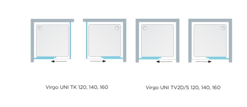 Kolpa-San TK 140x80/K Virgo Uni Brill zuhanykabin 513180
