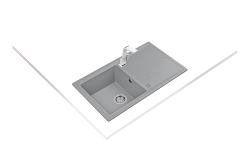 Teka Stone 50 B TG 1B 1D gránit mosogató, metálszürke 115330021