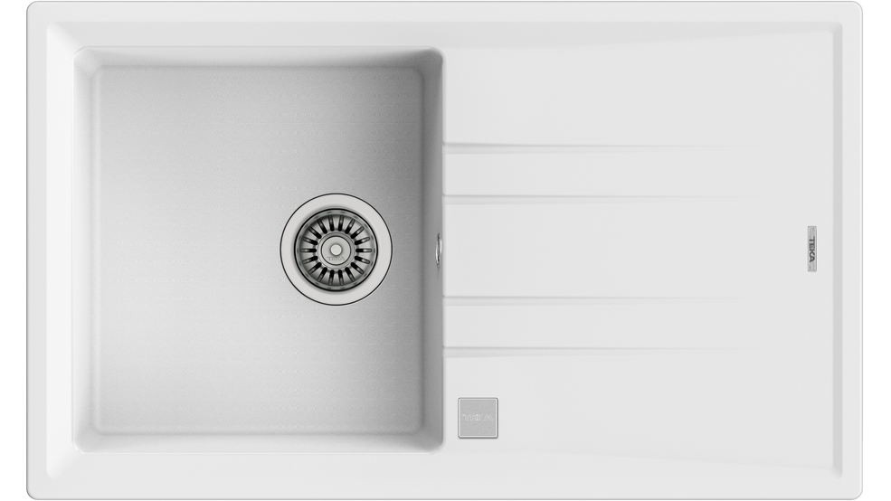 Teka Stone 50 B TG 1B 1D gránit mosogató, fehér 115330026