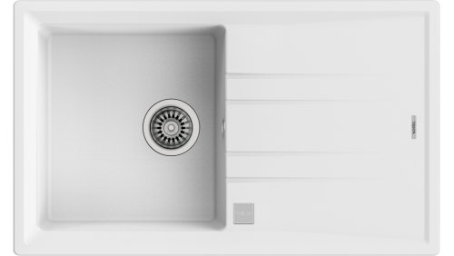 Teka Stone 50 B TG 1B 1D gránit mosogató, fehér 115330026
