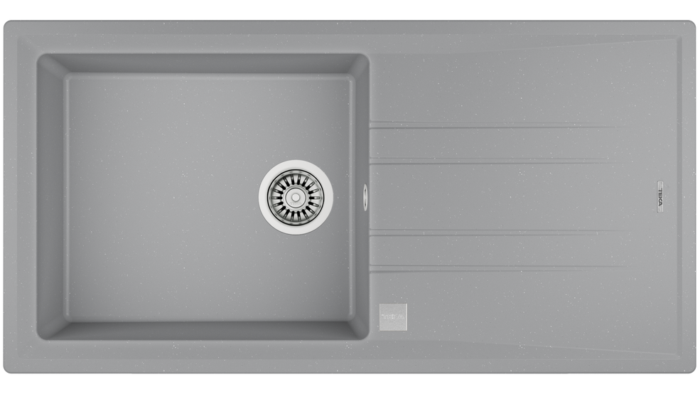 Teka Stone 60 L TG 1B 1D gránit mosogató, metálszürke 115330007